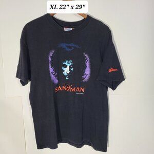 Vintage 1991 DC Comics The Sandman Black Faded XL T-Shirt Single Stitch MadeUSA